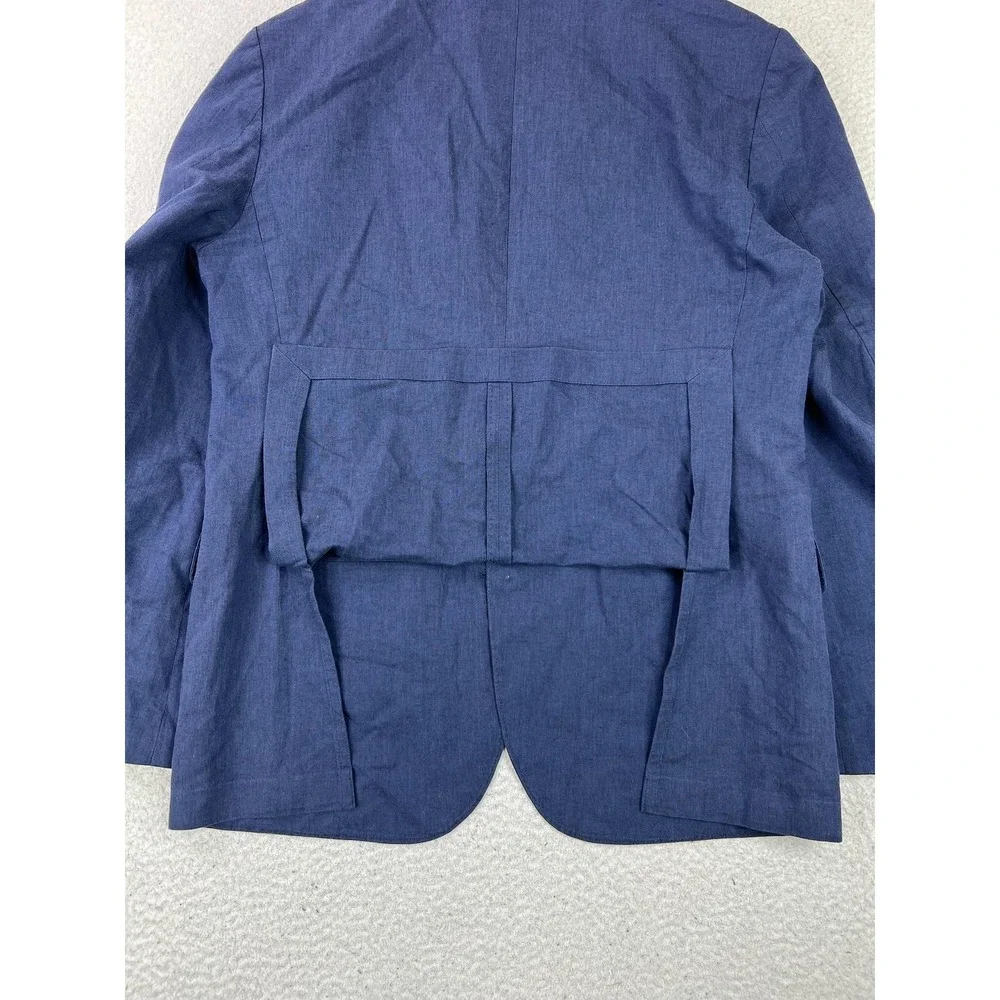 J.Crew Ludlow Blazer Mens 40R Blue Cotton Linen Slim Unstructured Somelos Coat
